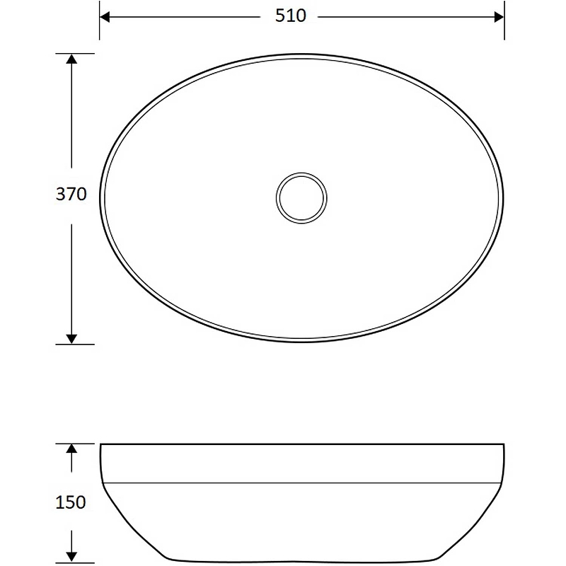 Раковина-чаша Mira 51 MR-3751 Белая от магазина ЛесКонПром.ру