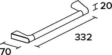 Полотенцедержатель Koin Cut CUT200 33,2 см от магазина ЛесКонПром.ру