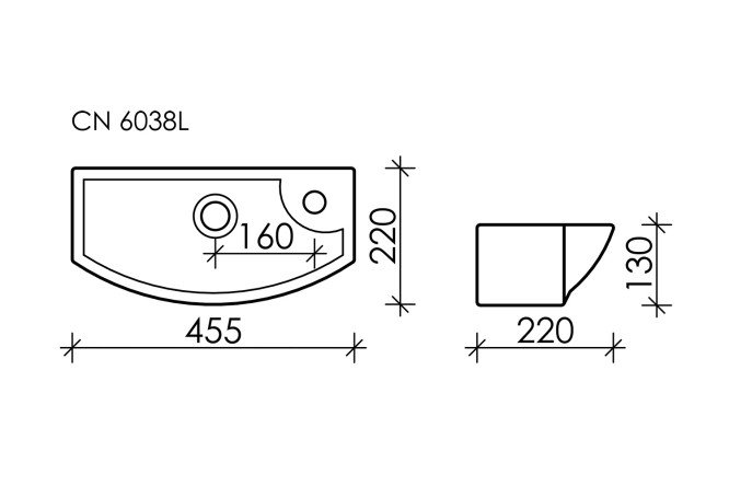 Умывальник подвесной угловой CERAMICA NOVA Element 80551293 от магазина ЛесКонПром.ру
