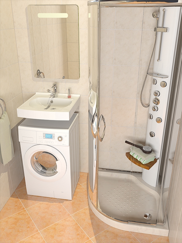 Раковина Altasan Kompakt 50x50 UPP50s на стиральную машину Белая от магазина ЛесКонПром.ру