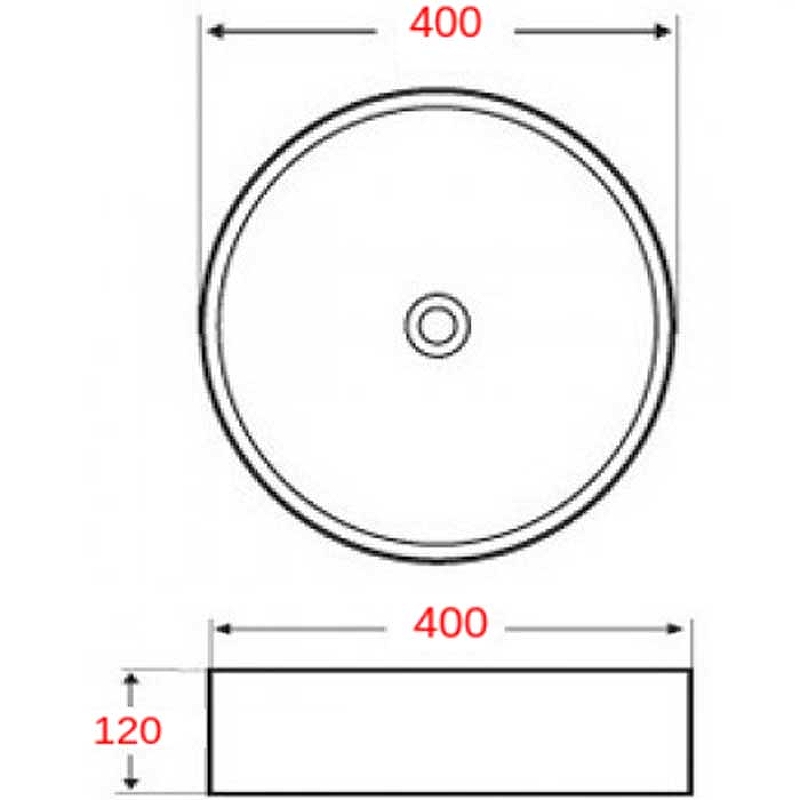 Раковина-чаша Mira 40 MR-4012 Белая от магазина ЛесКонПром.ру