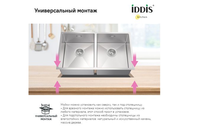 Мойка врезная IDDIS Edifice 80550589 от магазина ЛесКонПром.ру