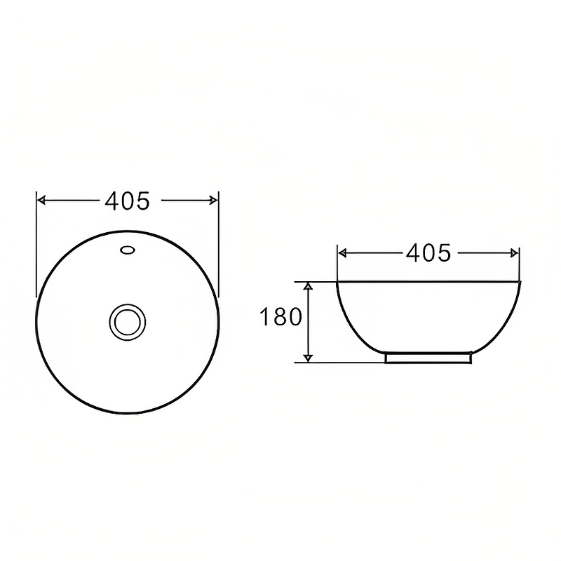 Раковина-чаша D&K Matrix 40 DT1390516 Белая от магазина ЛесКонПром.ру