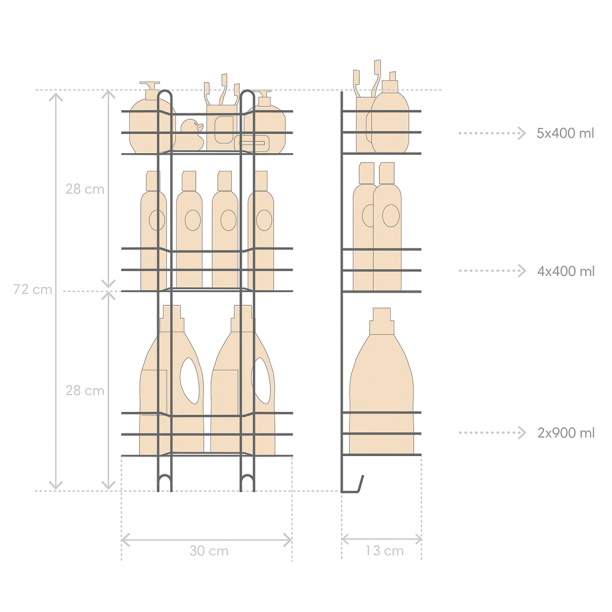 Полка сетчатая ЧМЗ Стамбул 3-ярусная прямая от магазина ЛесКонПром.ру