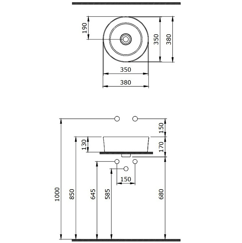Раковина-чаша Berges Mascon 40 181005 Белая глянцевая от магазина ЛесКонПром.ру