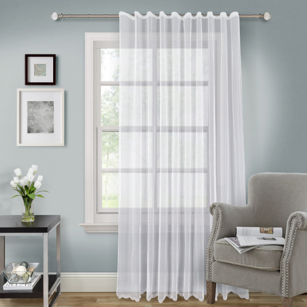 Штора-тюль Олла 250х260 см белая от магазина ЛесКонПром.ру