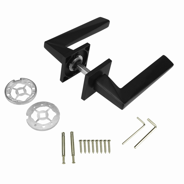 Ручки дверные NEODECO L821 черные от магазина ЛесКонПром.ру