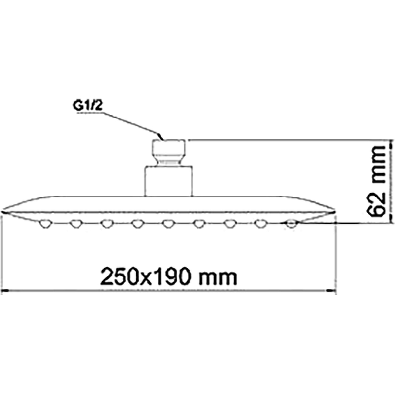 Верхний душ WasserKRAFT A031 Хром от магазина ЛесКонПром.ру