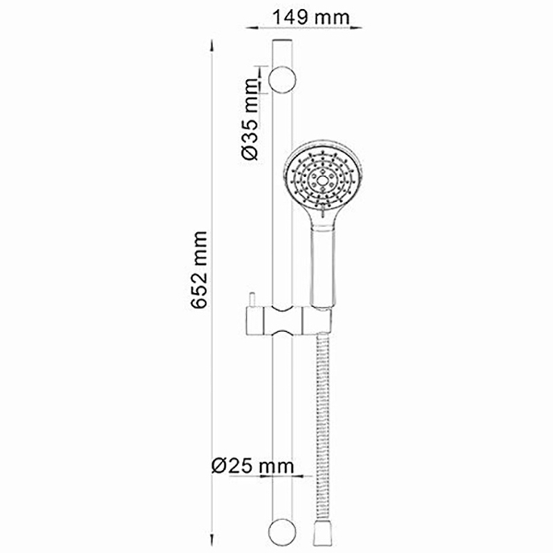Душевой гарнитур WasserKRAFT A064 Хром от магазина ЛесКонПром.ру