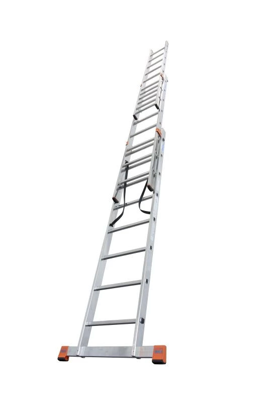 Лестница алюминиевая трехсекционая KRAUSE TRIBILO 3х8 от магазина ЛесКонПром.ру