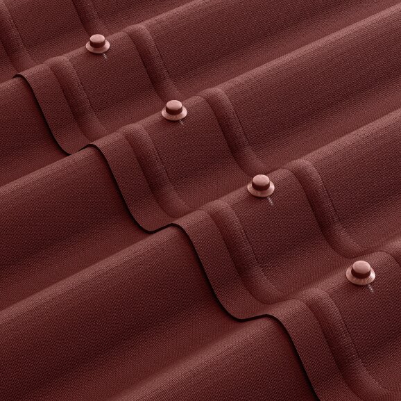 Лист битумный Ондулин Smart 950х1950 3 красный от магазина ЛесКонПром.ру