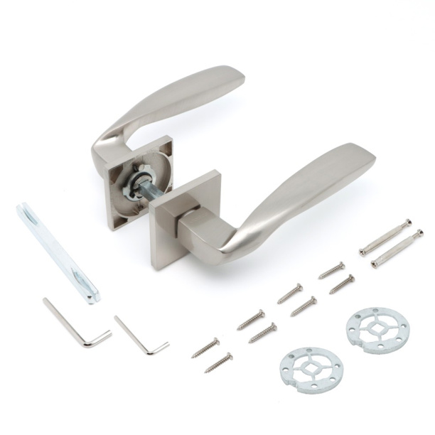 Ручки дверные NEODECO Chamomile EN никель от магазина ЛесКонПром.ру