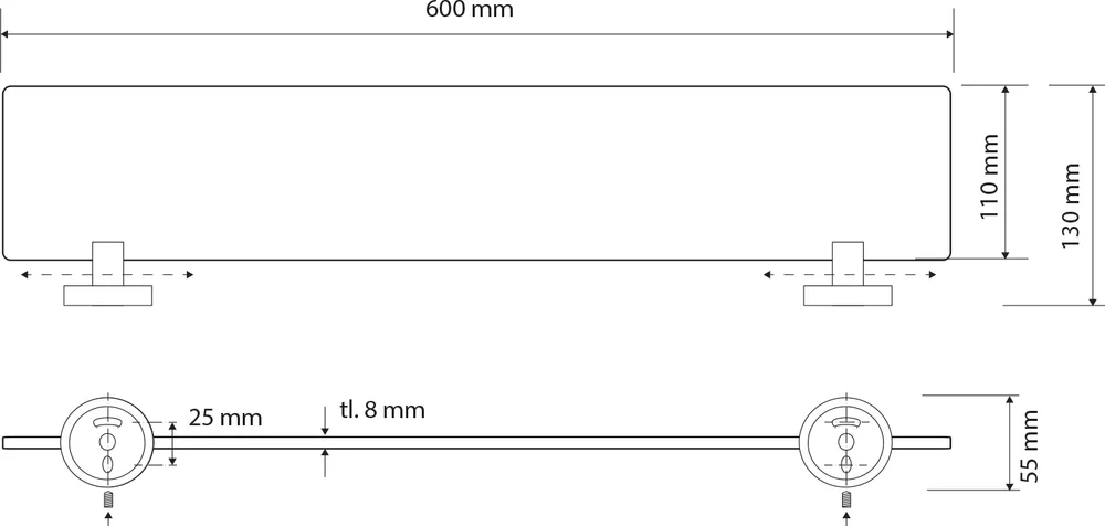 Полка Bemeta Dark 104102040 от магазина ЛесКонПром.ру