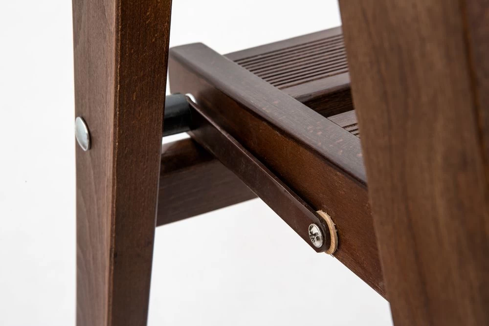 Стремянка деревянная Hoz-Block Батя 3 ступени Венге (арт. СДБ-3В) от магазина ЛесКонПром.ру