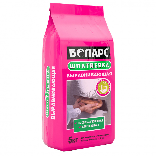 Шпаклевка цементная Боларс 5 кг светло-бежевая от магазина ЛесКонПром.ру