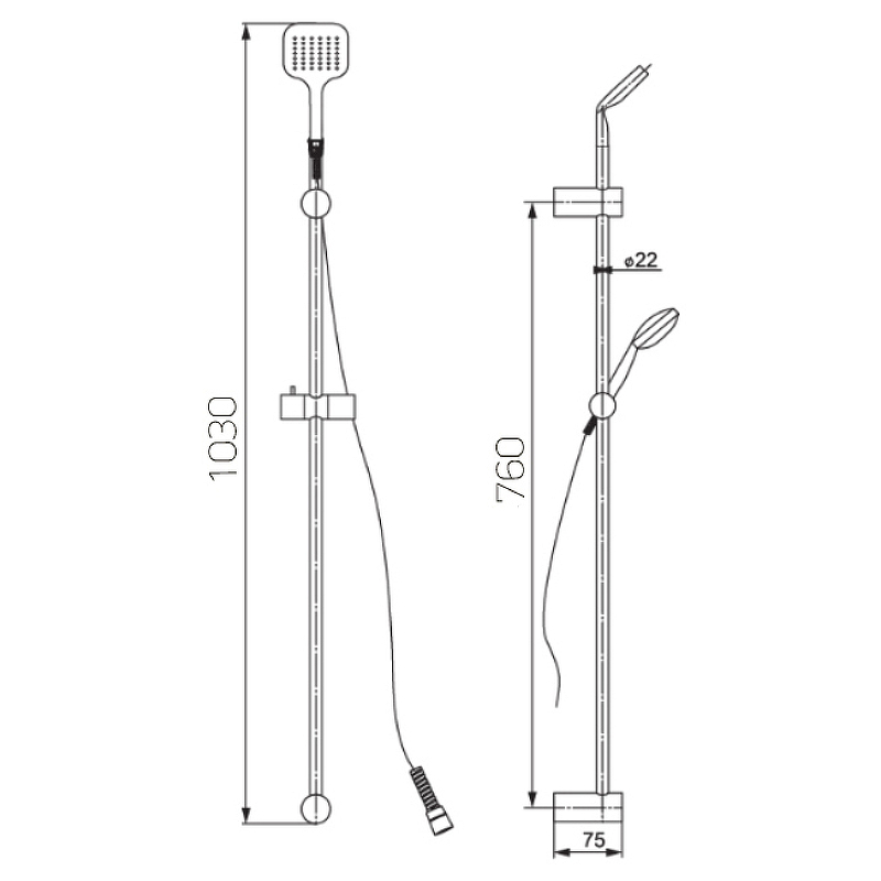 Душевой гарнитур Paini Pescara PSCR121 Хром от магазина ЛесКонПром.ру