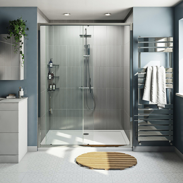 Душевая дверь FLUMEN Alz 140х195 см хромированный профиль от магазина ЛесКонПром.ру