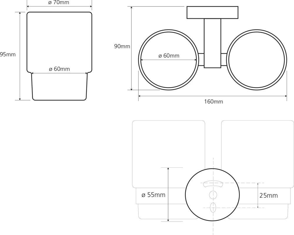 Стакан Bemeta Omega 104110022 двойной от магазина ЛесКонПром.ру