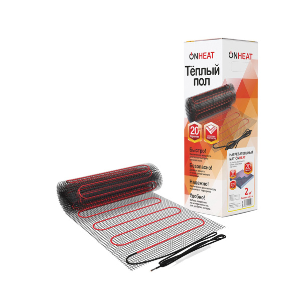 Мат нагревательный ONHEAT 2 м2 320 Вт от магазина ЛесКонПром.ру