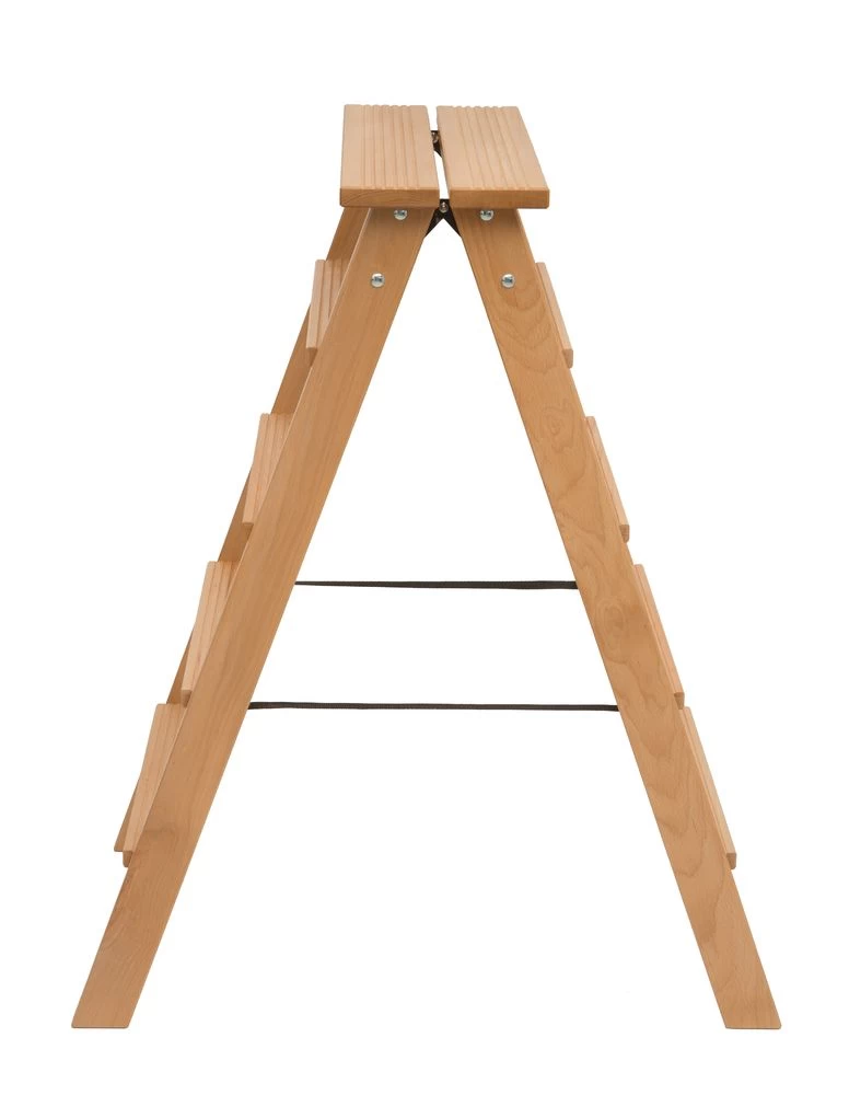 Стремянка двухсторонняя деревянная Hoz-Block Марк 5 ступеней Светлая (арт. ДДС-5С) от магазина ЛесКонПром.ру