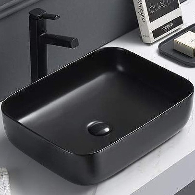 Раковина-чаша CeramaLux 50 2105B Черная глянцевая от магазина ЛесКонПром.ру