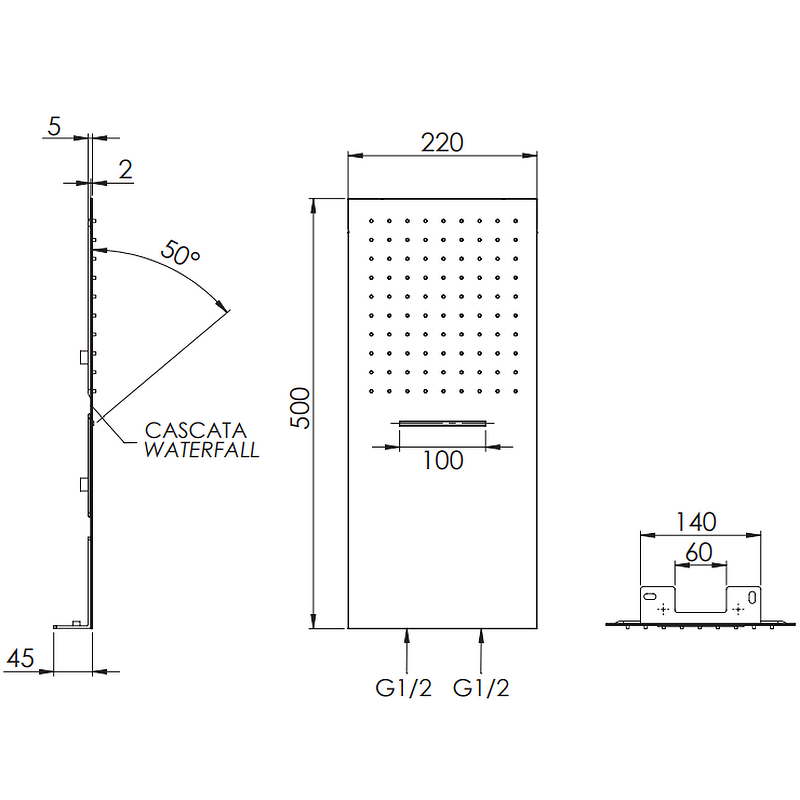 Верхний душ Remer 350UFCAX Хром от магазина ЛесКонПром.ру