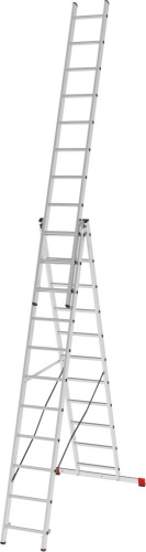 Лестница алюминиевая трехсекционная полупрофессиональная Новая Высота 3x11 арт. 2230311 от магазина ЛесКонПром.ру