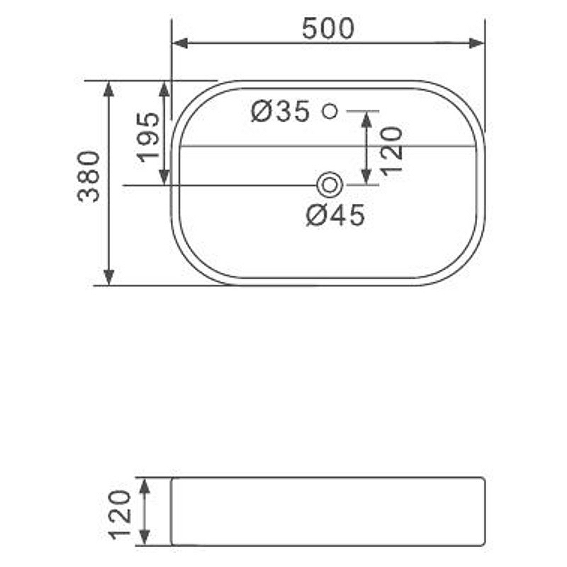 Раковина Gappo 50 GT308 Белая от магазина ЛесКонПром.ру