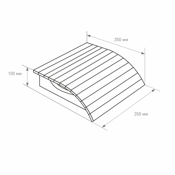 Подголовник 350х350х100 мм липа от магазина ЛесКонПром.ру