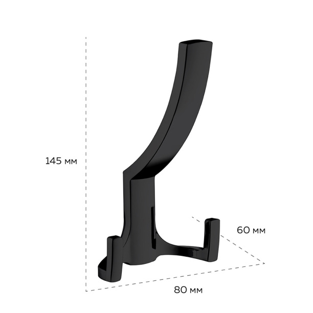 Крючок мебельный KERRON 0340 черный матовый от магазина ЛесКонПром.ру