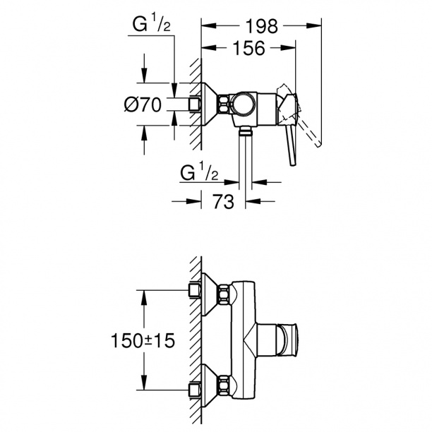 Смеситель для душа Grohe Start Classic от магазина ЛесКонПром.ру