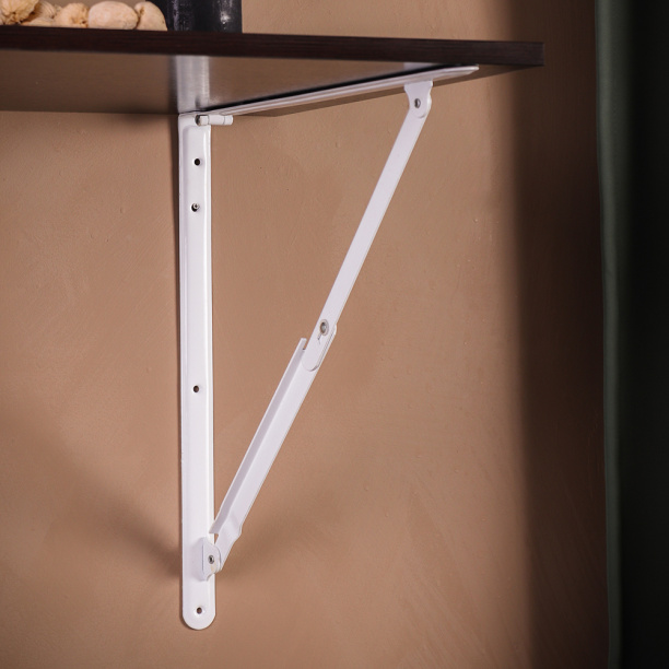 Кронштейн складной белый 400х400 мм от магазина ЛесКонПром.ру