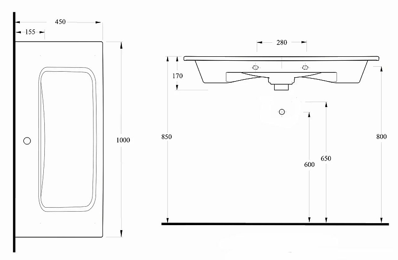 Раковина beWash Ontario 100 35021101 Белый глянец от магазина ЛесКонПром.ру