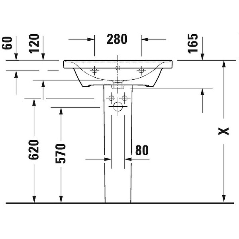 Раковина Duravit D-Neo 65 2367650000 Белая от магазина ЛесКонПром.ру
