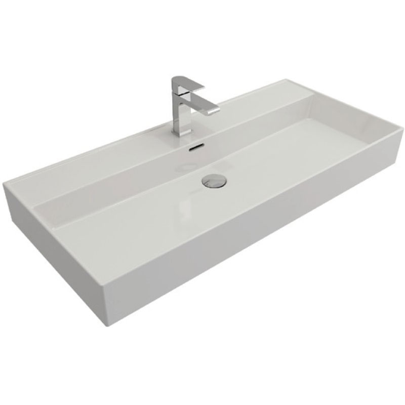 Раковина Bocchi Milano 120 1394 Белая глянцевая от магазина ЛесКонПром.ру