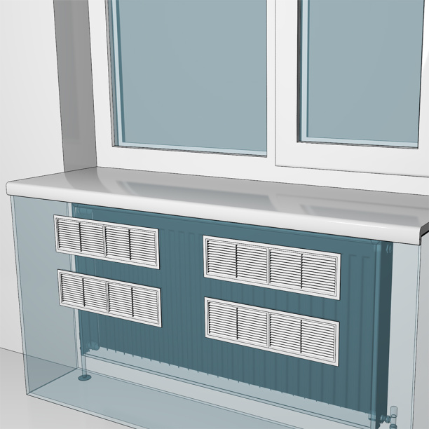 Вентиляционная решетка ERA 455х133 мм переточная белая от магазина ЛесКонПром.ру