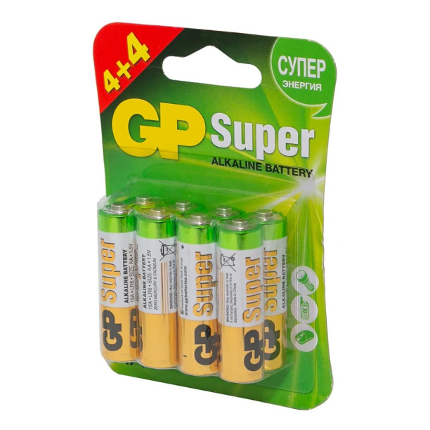 Батарейка GP Super LR03 АА 8 шт от магазина ЛесКонПром.ру