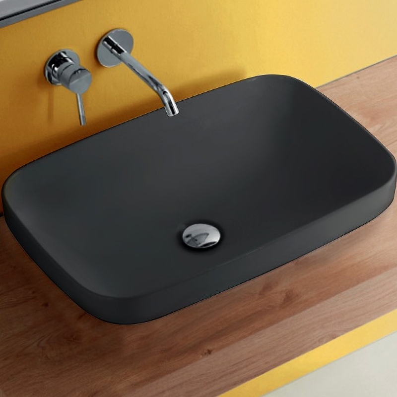 Раковина Kerasan Tribeca 60 514331 Черная матовая от магазина ЛесКонПром.ру