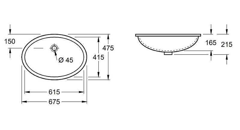 Раковина Villeroy&Boch Evana 67 614400R1 Альпийский белый от магазина ЛесКонПром.ру