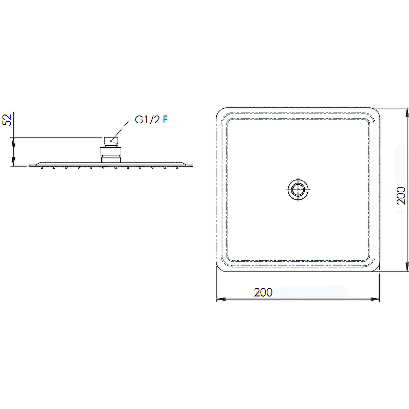 Верхний душ Remer 357UFD20X Хром от магазина ЛесКонПром.ру