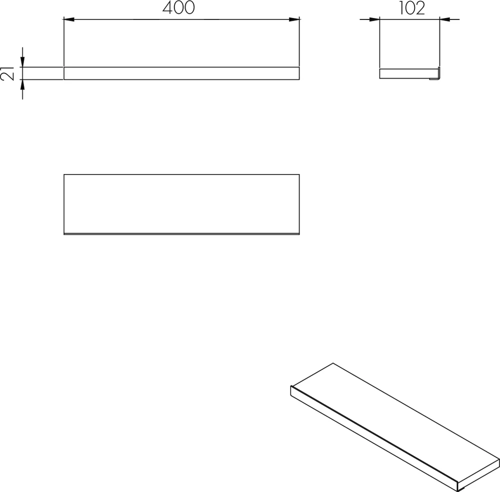 Полка AQUATON Лофт Урбан 1A255503LQX50 дуб орегон от магазина ЛесКонПром.ру