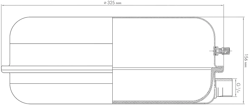 Расширительный бак отопления Джилекс 12 F от магазина ЛесКонПром.ру