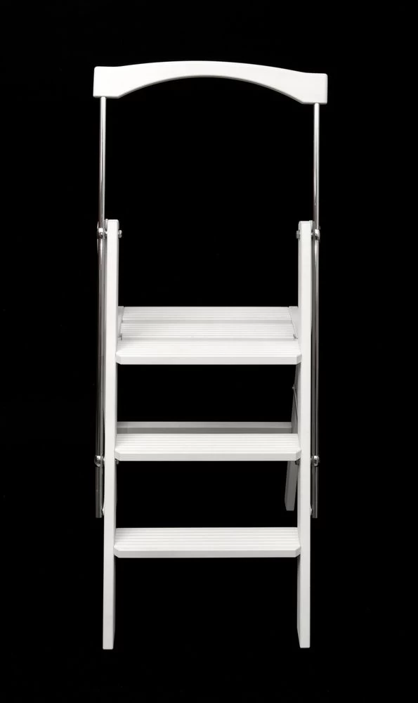 Стремянка деревянная Hoz-Block Серж 3 ступени Белая (арт. СДР-3Б) от магазина ЛесКонПром.ру