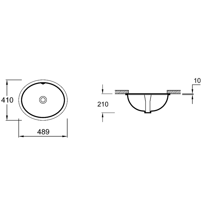Раковина Jacob Delafon Caxton 49 E2210-0 Белая от магазина ЛесКонПром.ру