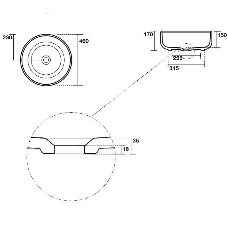 Раковина-чаша Kerasan Ciotola 46 430231 Черная матовая от магазина ЛесКонПром.ру