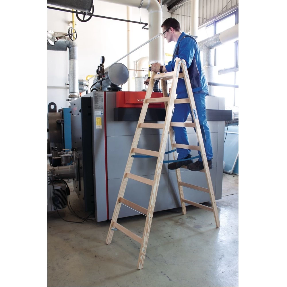 Стремянка деревянная двухсторонняя Krause Stabilo 2х5 ступени (арт. 170071) от магазина ЛесКонПром.ру