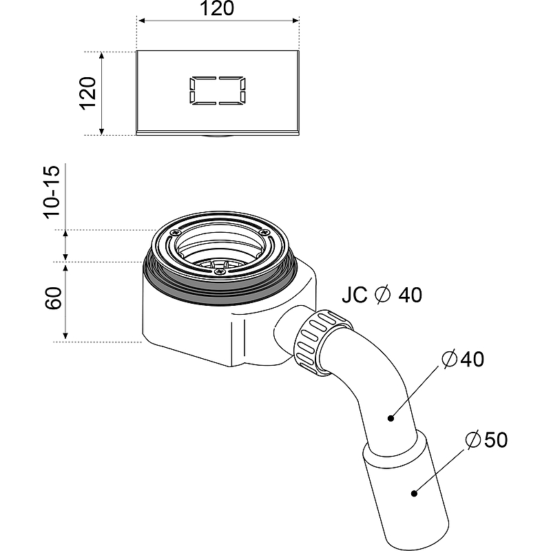 Сифон для душевого поддона Radaway Turboflow R399 Хром от магазина ЛесКонПром.ру