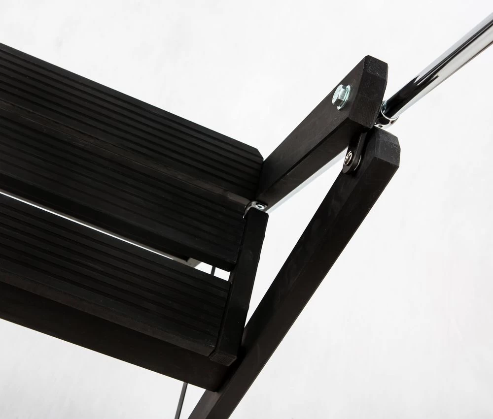 Стремянка деревянная Hoz-Block Серж 4 ступени Черная (арт. СДР-4Ч) от магазина ЛесКонПром.ру