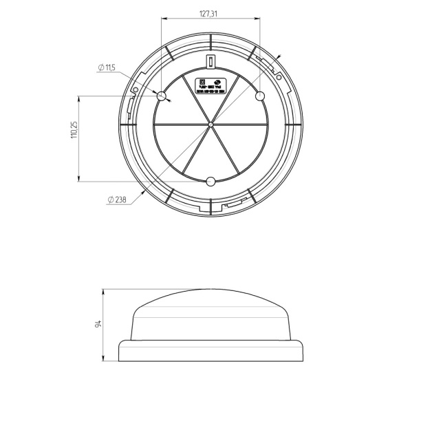 Светильник настенный Свет Рондо 1х60 Вт Е27 IP44 от магазина ЛесКонПром.ру