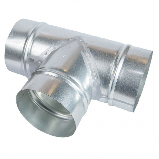 Тройник оцинкованный 125/125 от магазина ЛесКонПром.ру